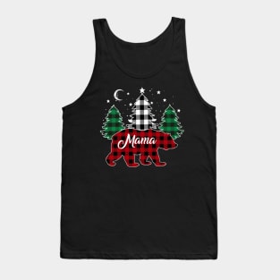 Mama Bear Buffalo Red Plaid Matching Family Christmas Tank Top